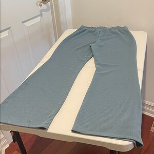 Yoga Ribbed Knit on trend Wide Leg On Trend Comfortable Elastic Waist  Lounge XL
